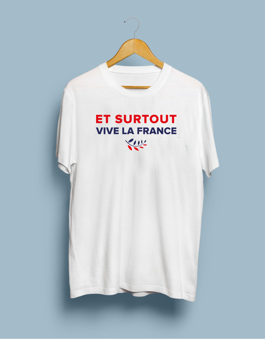 T-shirt blanc Et surtout Vive la France
